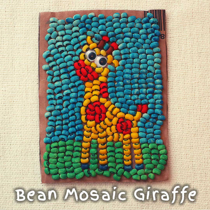 Dried Bean Mosaic Craft - Giraffe