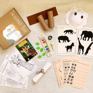 Art & Science Activity Box for Kids about the African Savannah