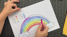 Load and play video in Gallery viewer, Rainbow colours - Kids Art and Science Activity Box The Petit Pelican
